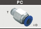 Фитинг труб(нар резьба) PC-G M16x1.5 d-10  T901005 ТСП 